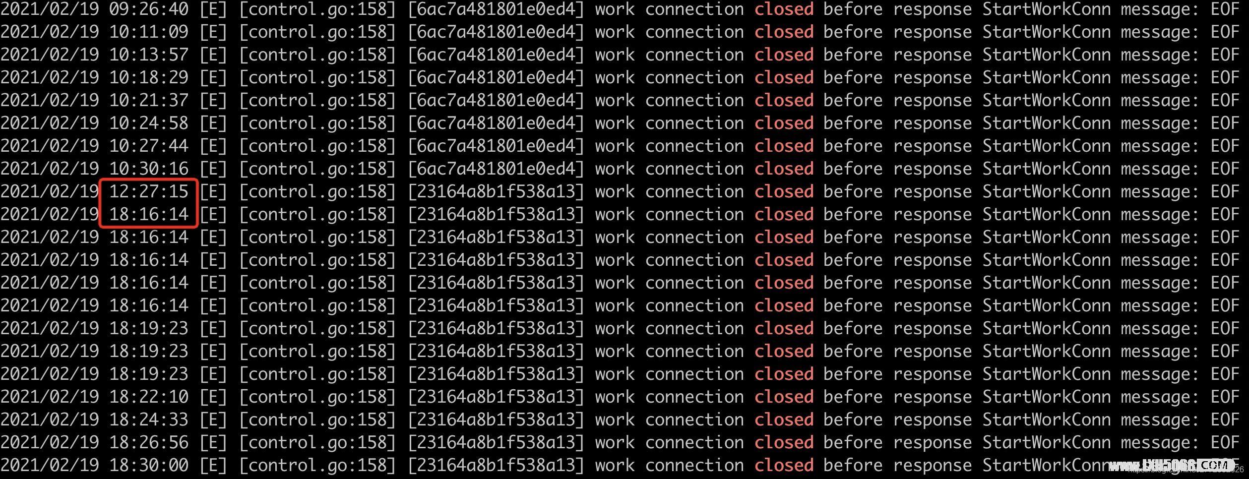 解决FRPS间歇性断开的问题 work connection closed before response StartWorkConn message: EOF